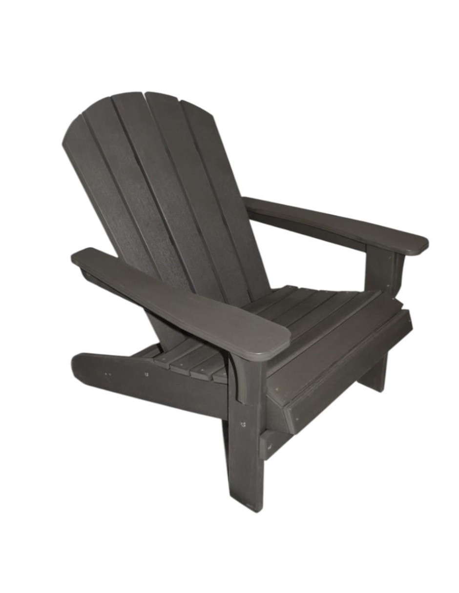 Foto 3 pulgar | Silla Adirondack Para Exteriores  – Fabricada En Hdpe De Alta Resistencia Color Gris