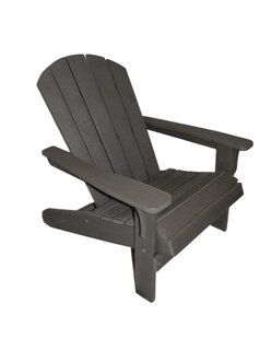 Foto 2 | Silla Adirondack Para Exteriores – Fabricada En Hdpe De Alta Resistencia Color Gris