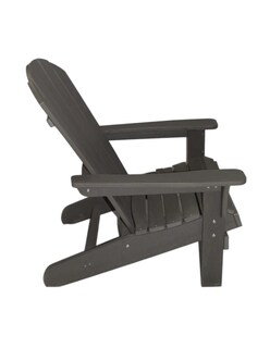Foto 3 | Silla Adirondack Para Exteriores – Fabricada En Hdpe De Alta Resistencia Color Gris