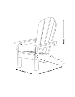 Foto 6 | Silla Adirondack Para Exteriores – Fabricada En Hdpe De Alta Resistencia Color Gris