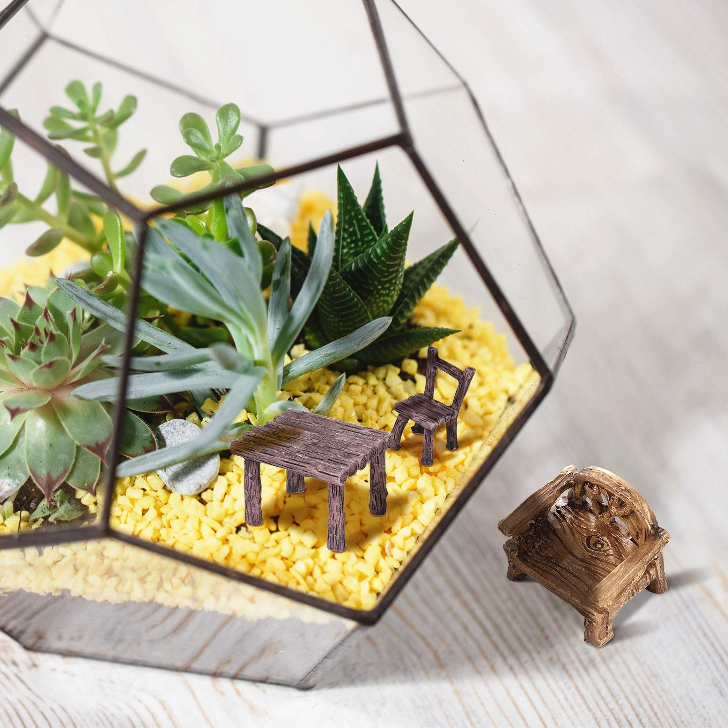 Foto 6 | Mesa Y Sillas Skylety En Miniatura Para Muebles De Jardín - Venta Internacional.