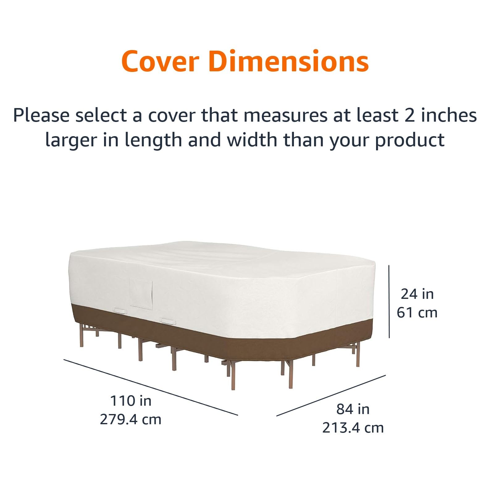Foto 3 pulgar | Funda Para Mesa Y Silla De Patio Exterior Amazon Basics, Tamaño Grande - Venta Internacional.