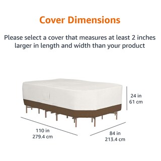 Foto 2 | Funda Para Mesa Y Silla De Patio Exterior Amazon Basics, Tamaño Grande - Venta Internacional.