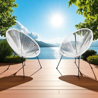 Foto 4 | Ilios Innova | Sillas Estilo Acapulco Con Estructura De Acero Y Diseño Retro Moderno – Ideales Para Exterior E Interio
