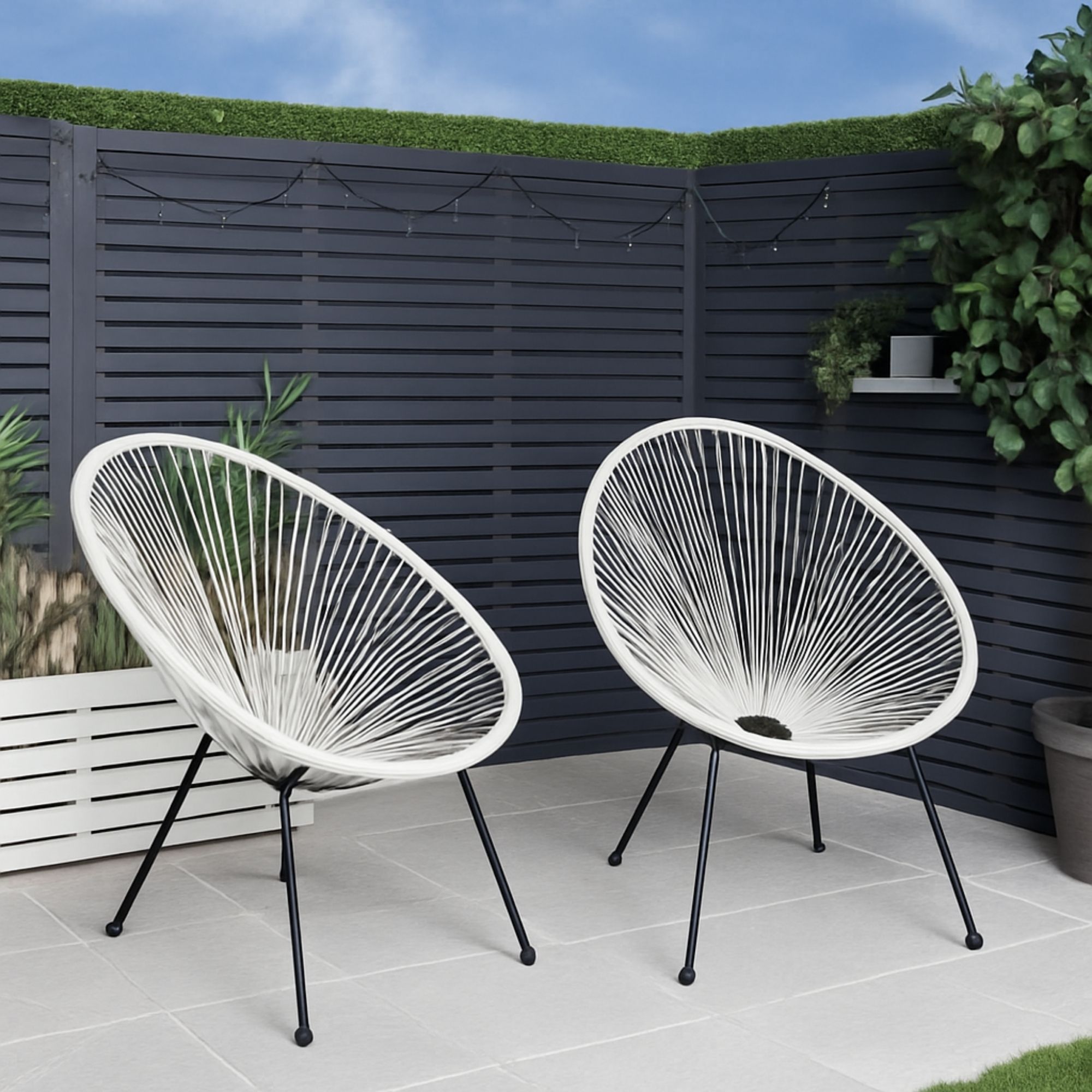 Foto 6 pulgar | Ilios Innova | Sillas Estilo Acapulco Con Estructura De Acero Y Diseño Retro Moderno – Ideales Para Exterior E Interio