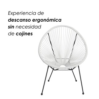 Foto 7 | Ilios Innova | Sillas Estilo Acapulco Con Estructura De Acero Y Diseño Retro Moderno – Ideales Para Exterior E Interio