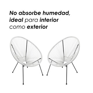 Foto 8 | Ilios Innova | Sillas Estilo Acapulco Con Estructura De Acero Y Diseño Retro Moderno – Ideales Para Exterior E Interio