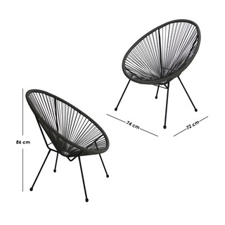 Foto 2 | Ilios Innova | Sillas Estilo Acapulco Con Estructura De Acero Y Diseño Retro Moderno – Ideales Para Exterior E Interio