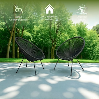 Foto 3 | Ilios Innova | Sillas Estilo Acapulco Con Estructura De Acero Y Diseño Retro Moderno – Ideales Para Exterior E Interio