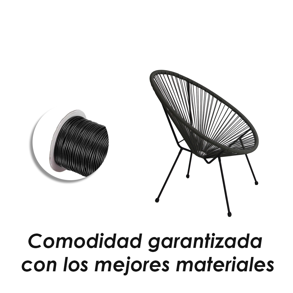 Foto 6 | Ilios Innova | Sillas Estilo Acapulco Con Estructura De Acero Y Diseño Retro Moderno – Ideales Para Exterior E Interio