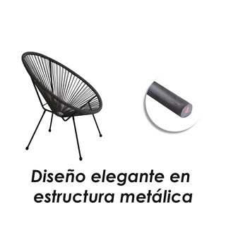 Foto 7 | Ilios Innova | Sillas Estilo Acapulco Con Estructura De Acero Y Diseño Retro Moderno – Ideales Para Exterior E Interio