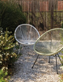 Foto 4 | Naterial Silla De Jardín Ratán / Mimbre Sintético Con Estructura De Acero Apilable Para Exterior, Modelo Acapulco Ii