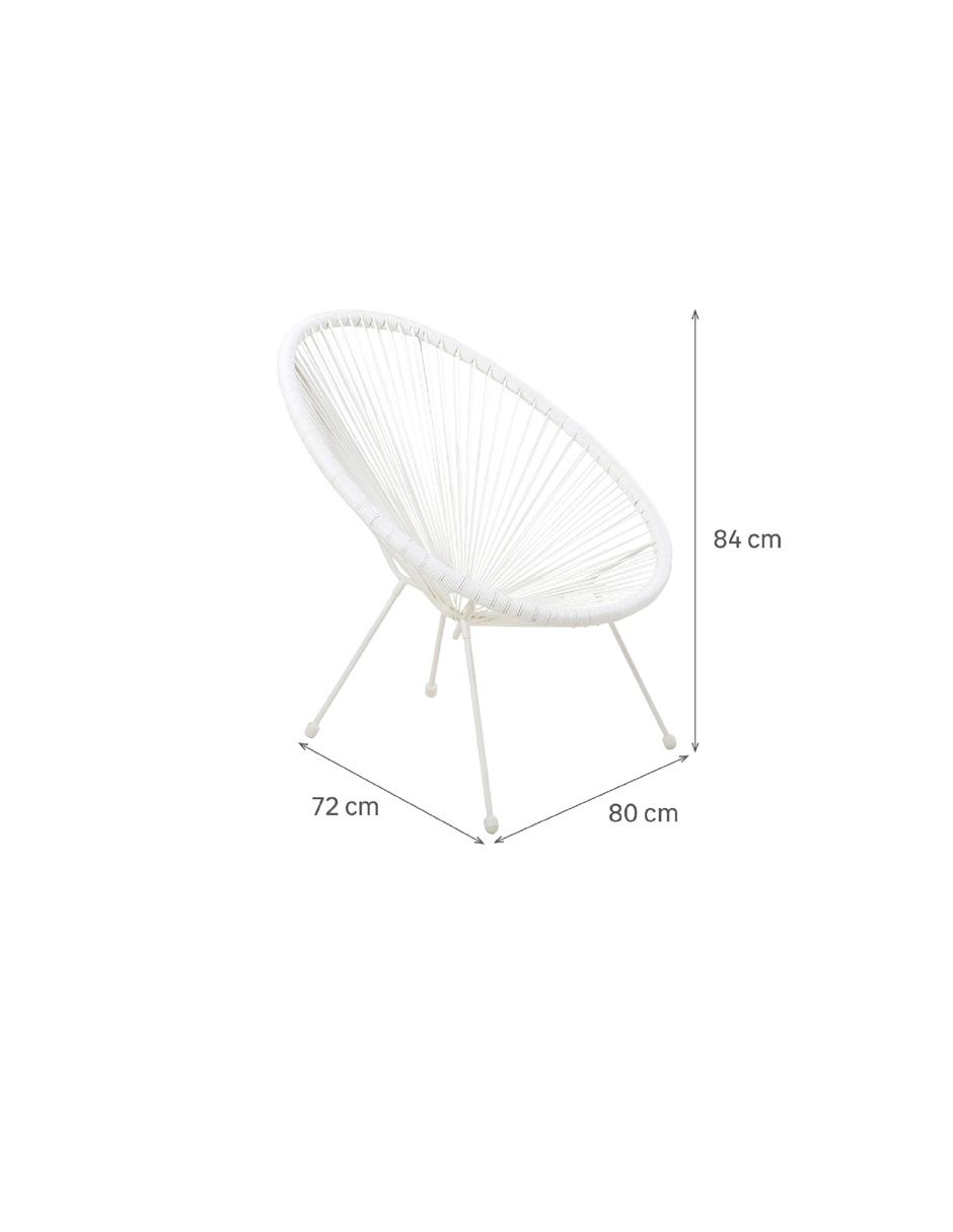 Foto 7 pulgar | Naterial Silla De Jardín Ratán / Mimbre Sintético Con Estructura De Acero Apilable Para Exterior, Modelo Acapulco Ii