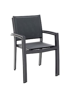 Foto 4 | Naterial Silla De Jardín Apilable De Aluminio Y Textileno Con Brazos Para Exterior , Modelo Lyra Beta