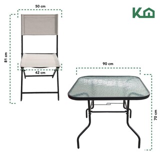 Foto 5 | Juego De Jardin 6 Piezas Sillas Exterior Mesa Con Sombrilla