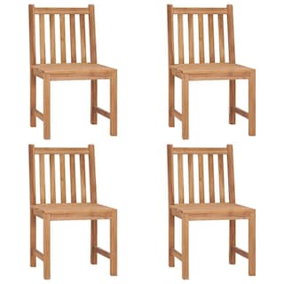 Foto 3 | Sillas De Patio Vidaxl De Madera Dura De Teca Con Cojines 4 Asientos - Venta Internacional.