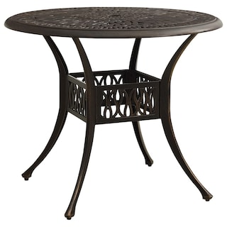 Foto 1 | Mesa De Patio Vidaxl Redonda De Aluminio Fundido En Bronce 90 X 90 X 74 Cm - Venta Internacional.