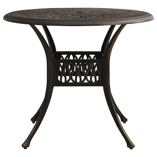 Foto 3 | Mesa De Patio Vidaxl Redonda De Aluminio Fundido En Bronce 90 X 90 X 74 Cm - Venta Internacional.