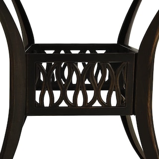 Foto 5 | Mesa De Patio Vidaxl Redonda De Aluminio Fundido En Bronce 90 X 90 X 74 Cm - Venta Internacional.