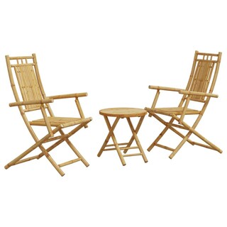 Foto 1 | Set Bistro Vidaxl De Muebles De Patio De Bambú Plegables 3 Piezas - Venta Internacional.