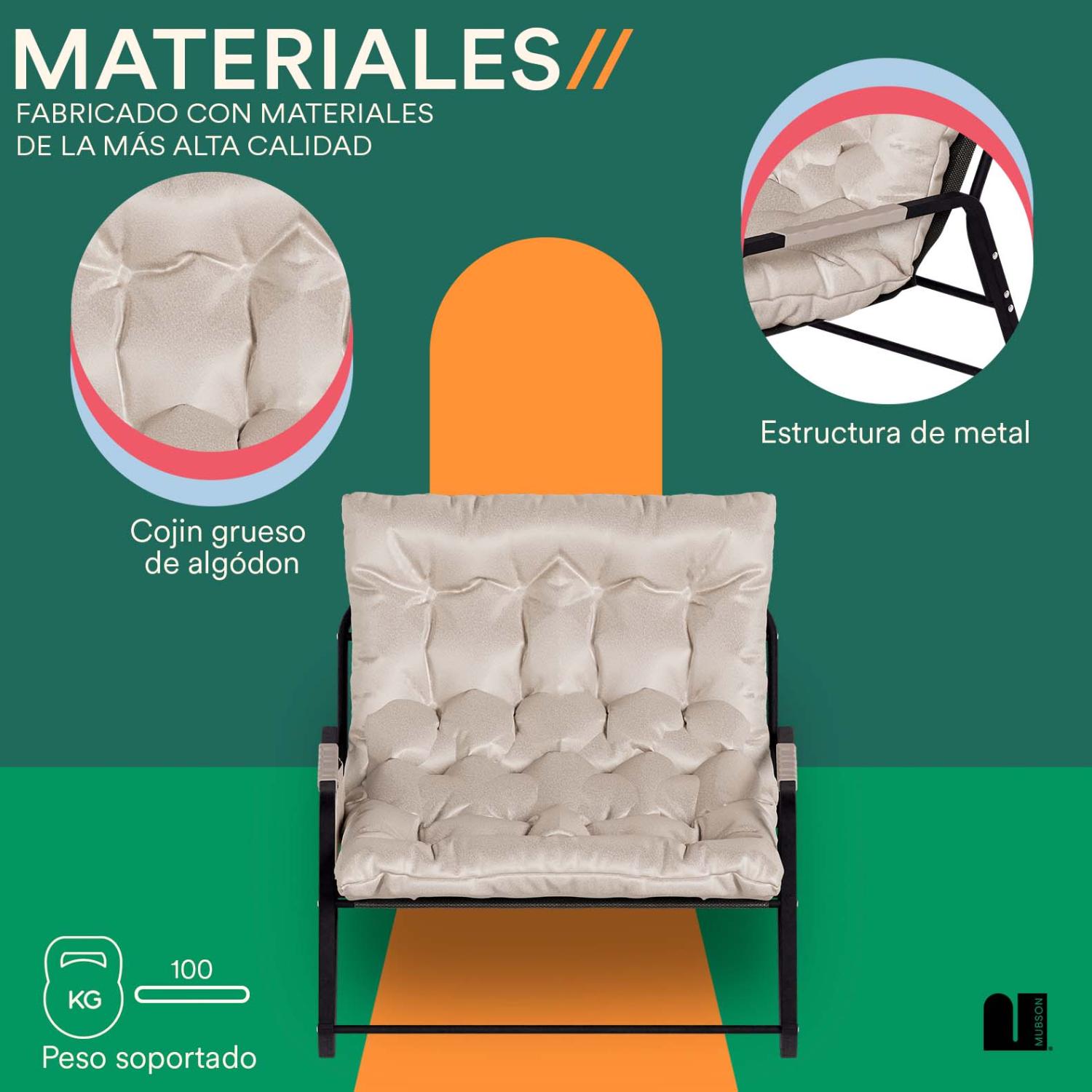 Foto 4 pulgar | Silla Mecedora Mubson Lina