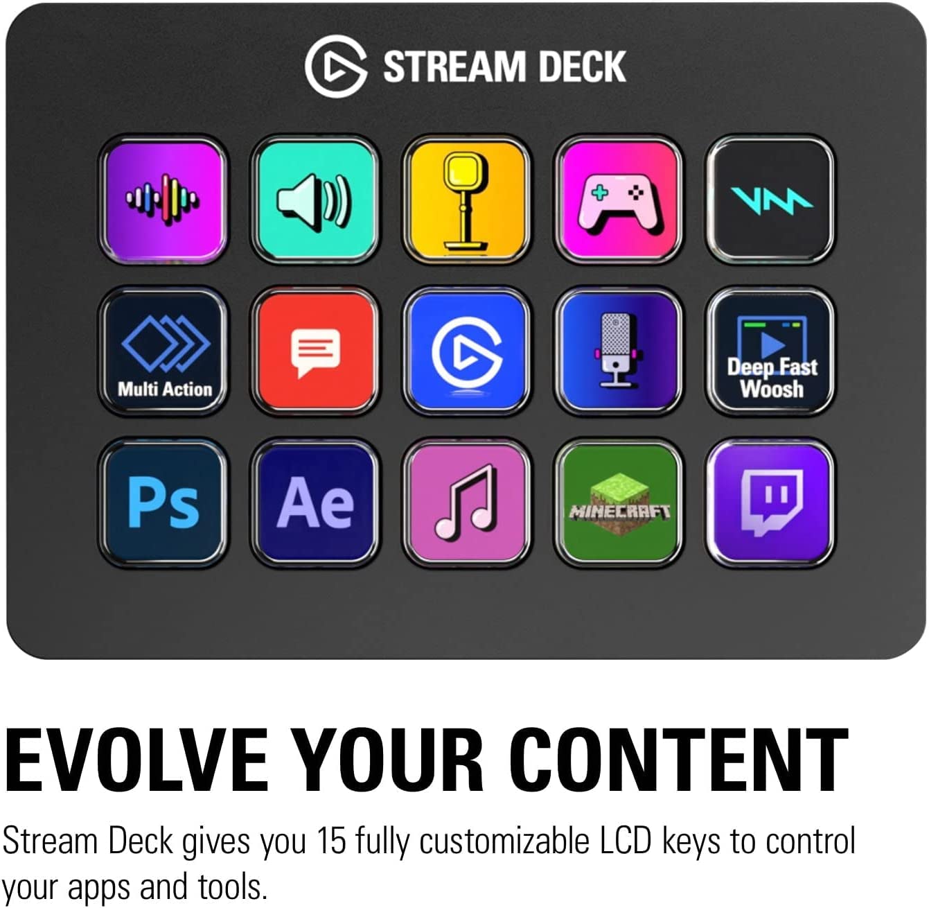 Foto 2 | Controlador de Estudio Elgato Stream Deck Mk.2 con 15 Teclas Macro - Venta Internacional