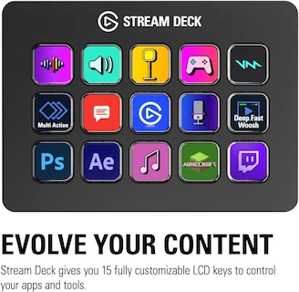 Foto 2 | Controlador de Estudio Elgato Stream Deck Mk.2 con 15 Teclas Macro - Venta Internacional