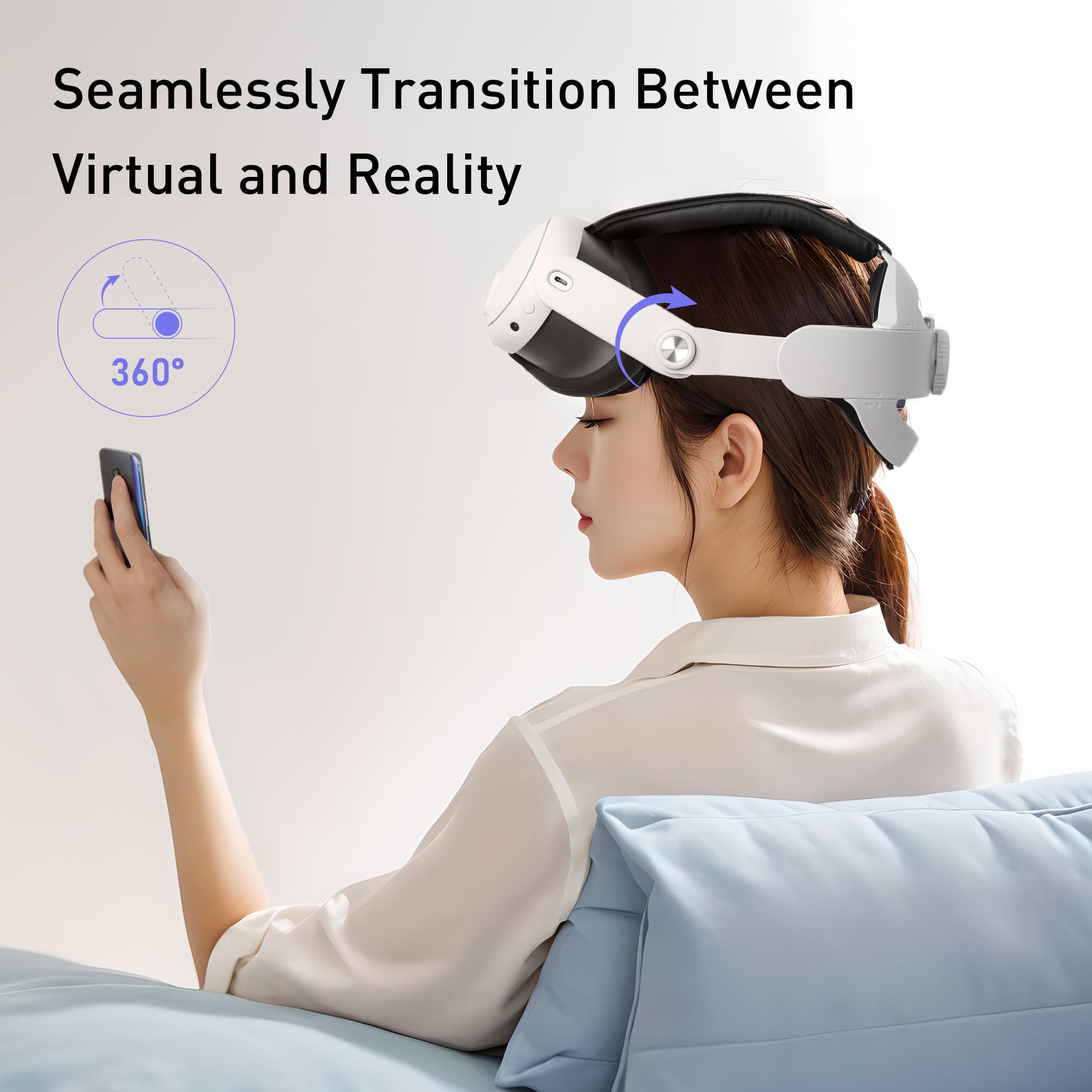Foto 3 | Set De Accesorios De Realidad Virtual Kuject Comfort Head Strap Oculus Quest 3 - Venta Internacional.