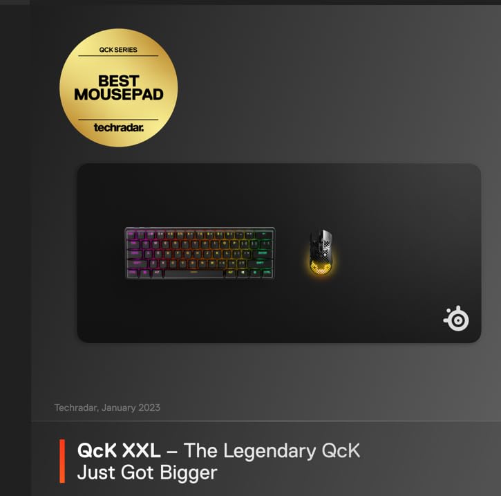 Foto 2 | Alfombrilla De Ratón Para Juegos Steelseries Qck Xxl, Cobertura De Escritorio Completa - Venta Internacional.