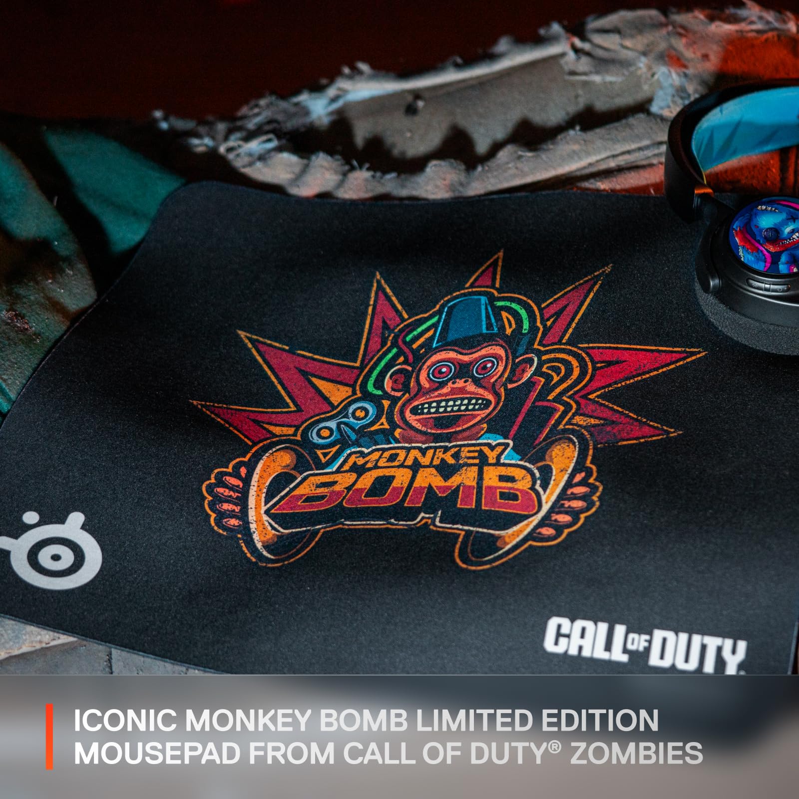 Foto 5 pulgar | Alfombrilla De Ratón Para Juegos Steelseries Qck Call Of Duty Monkey Bomb - Venta Internacional.