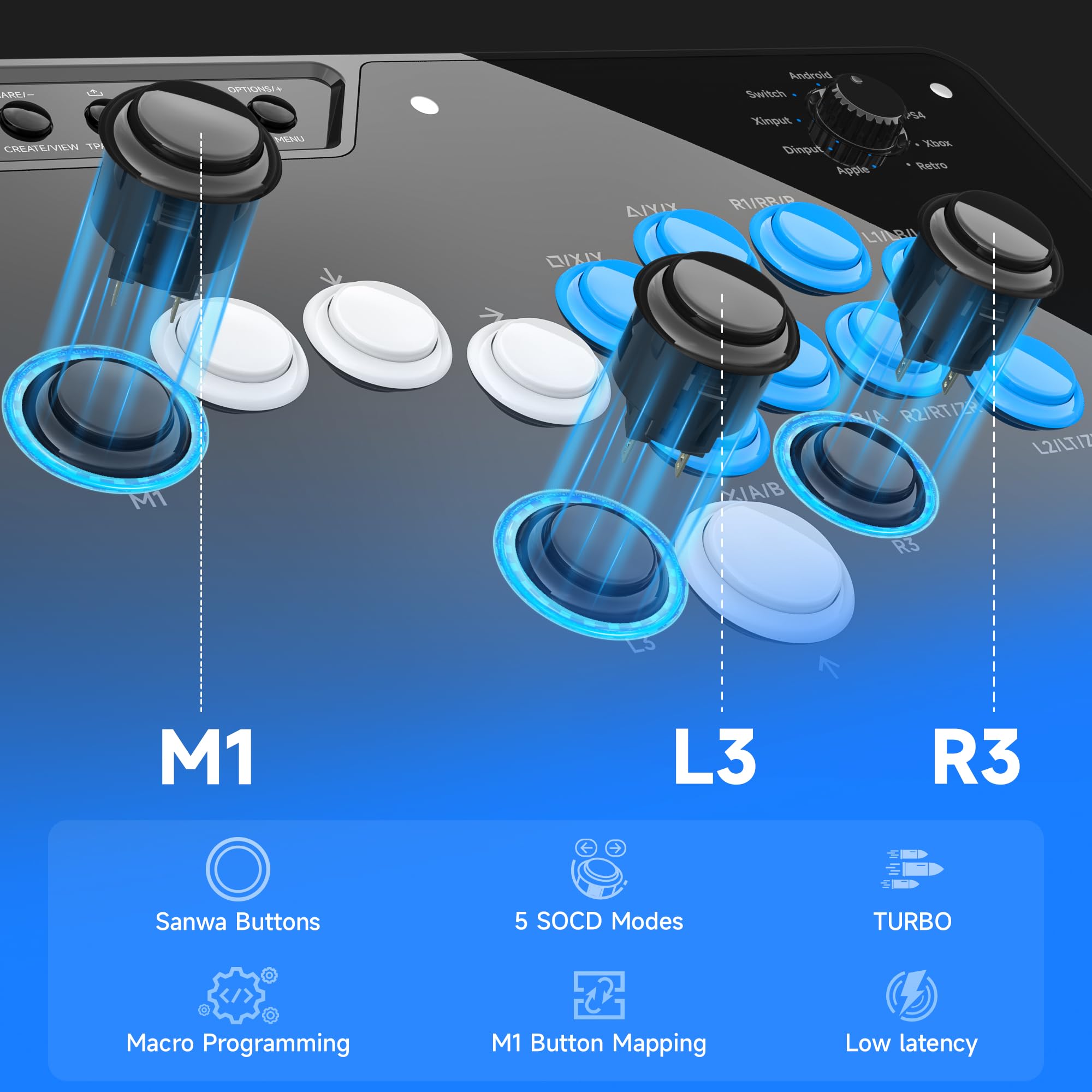 Foto 7 pulgar | Arcade Stick Mayflash F700 Flat Elite Inalámbrico Ps5/ps4/pc/xbox - Venta Internacional.