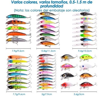 Foto 2 | Señuelos para Pesca Camarón de Río Realista 43 Piezas
