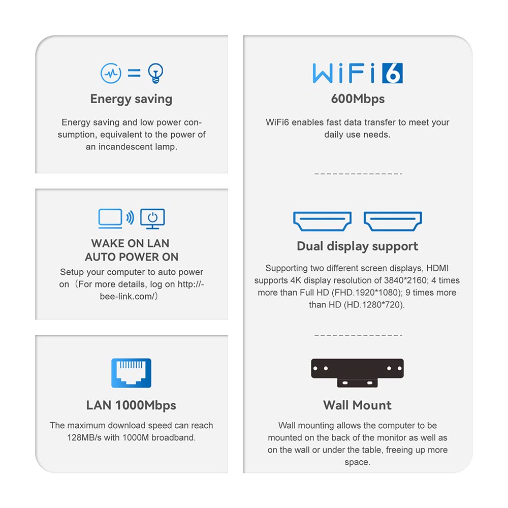 Foto 7 | Mini PC Beelink Minis 12 Pro N100 16 GB RAM 500 GB SSD W11 Pro - Venta Internacional