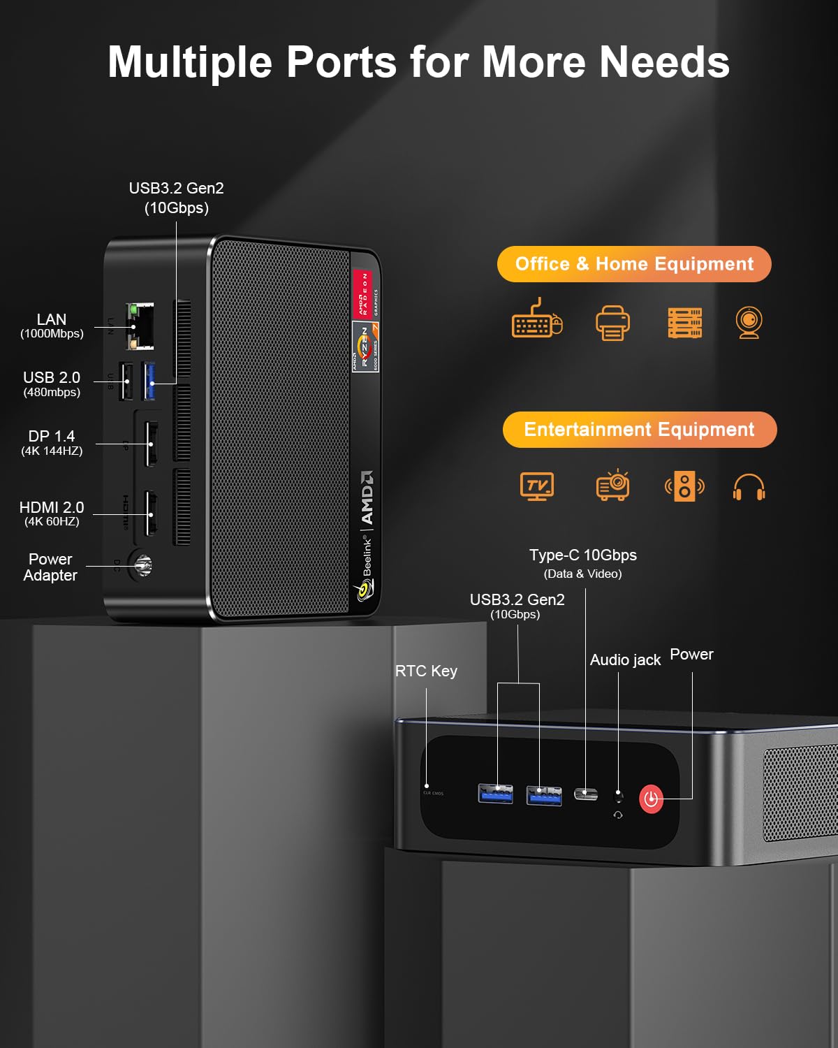 Foto 6 | Mini Pc Beelink Ser5 Pro Amd Ryzen 7 5700u 16 Gb Ram 500 Gb Ssd - Venta Internacional.