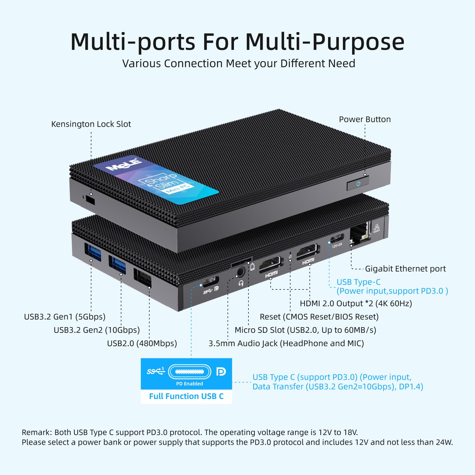 Foto 6 pulgar | Mini PC MeLE N100 sin Ventilador 16 GB RAM 512 GB SSD 2X HDMI 4K - Venta Internacional