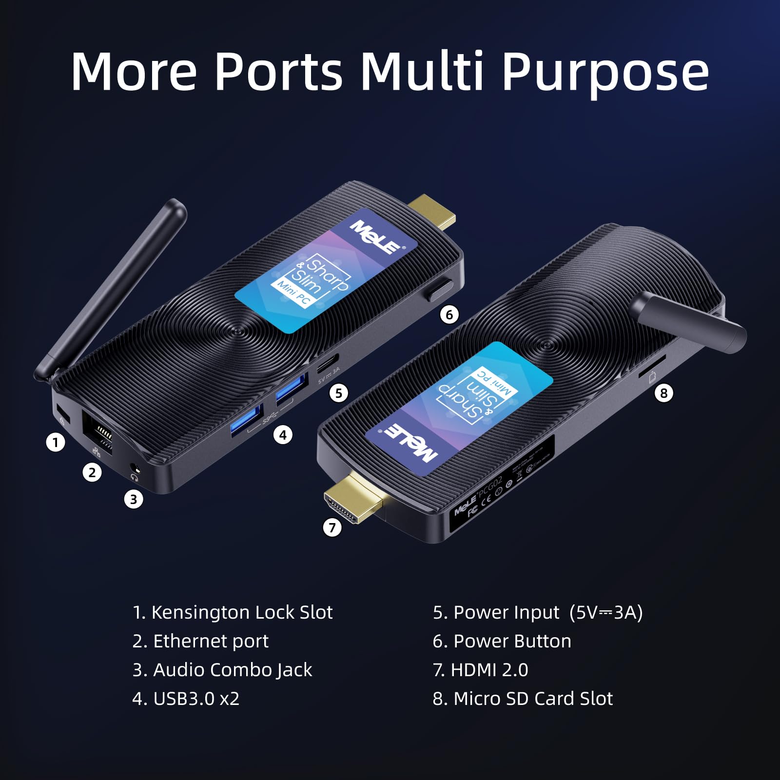 Foto 2 | Mini Pc Stick Mele Pcg02 Windows 11 Home Celeron N4000 De 4 Gb/128 Gb - Venta Internacional.