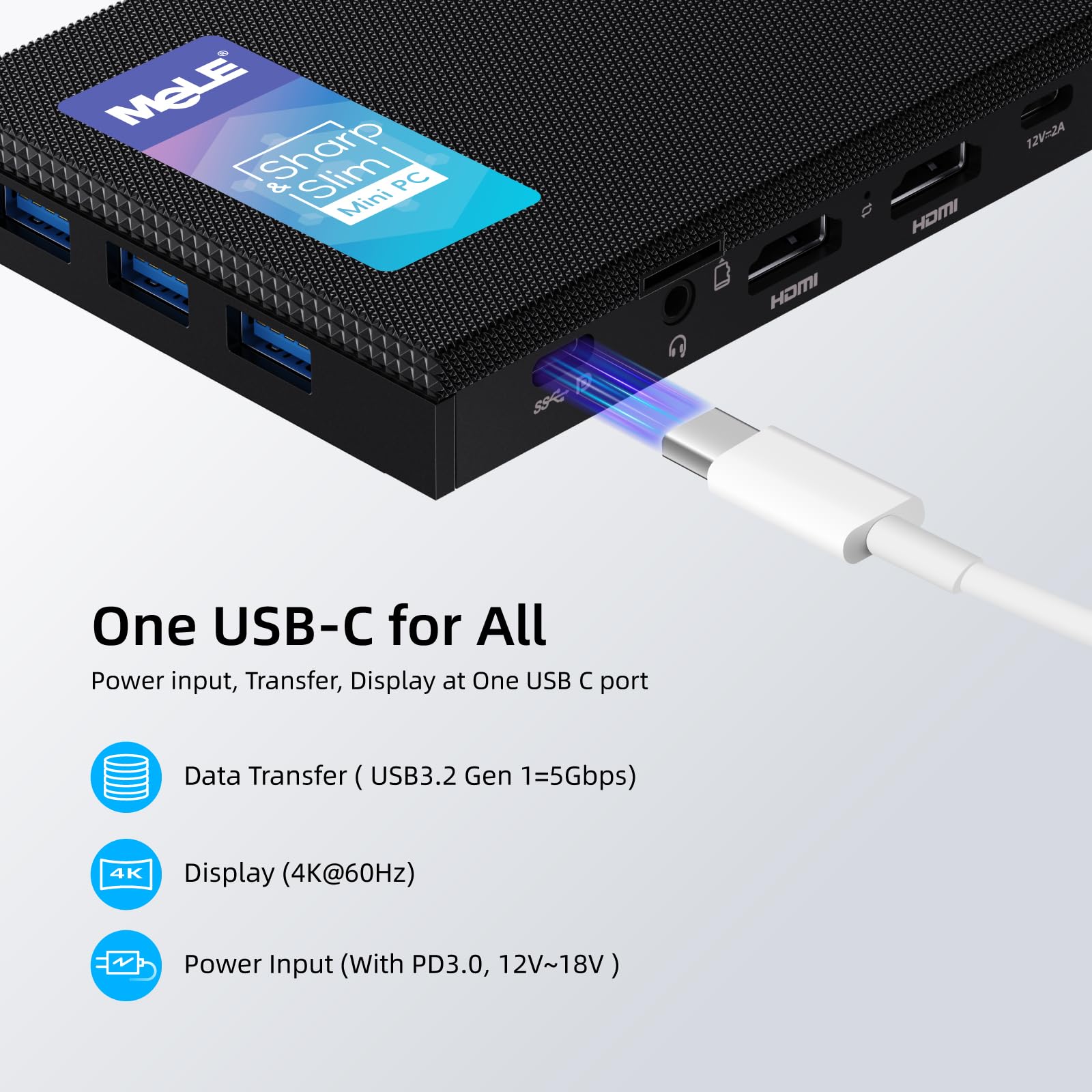 Foto 2 | Mini Pc Mele Quieter3c Celeron N5105 Sin Ventilador De 8 Gb De Ram 256 Gb - Venta Internacional.