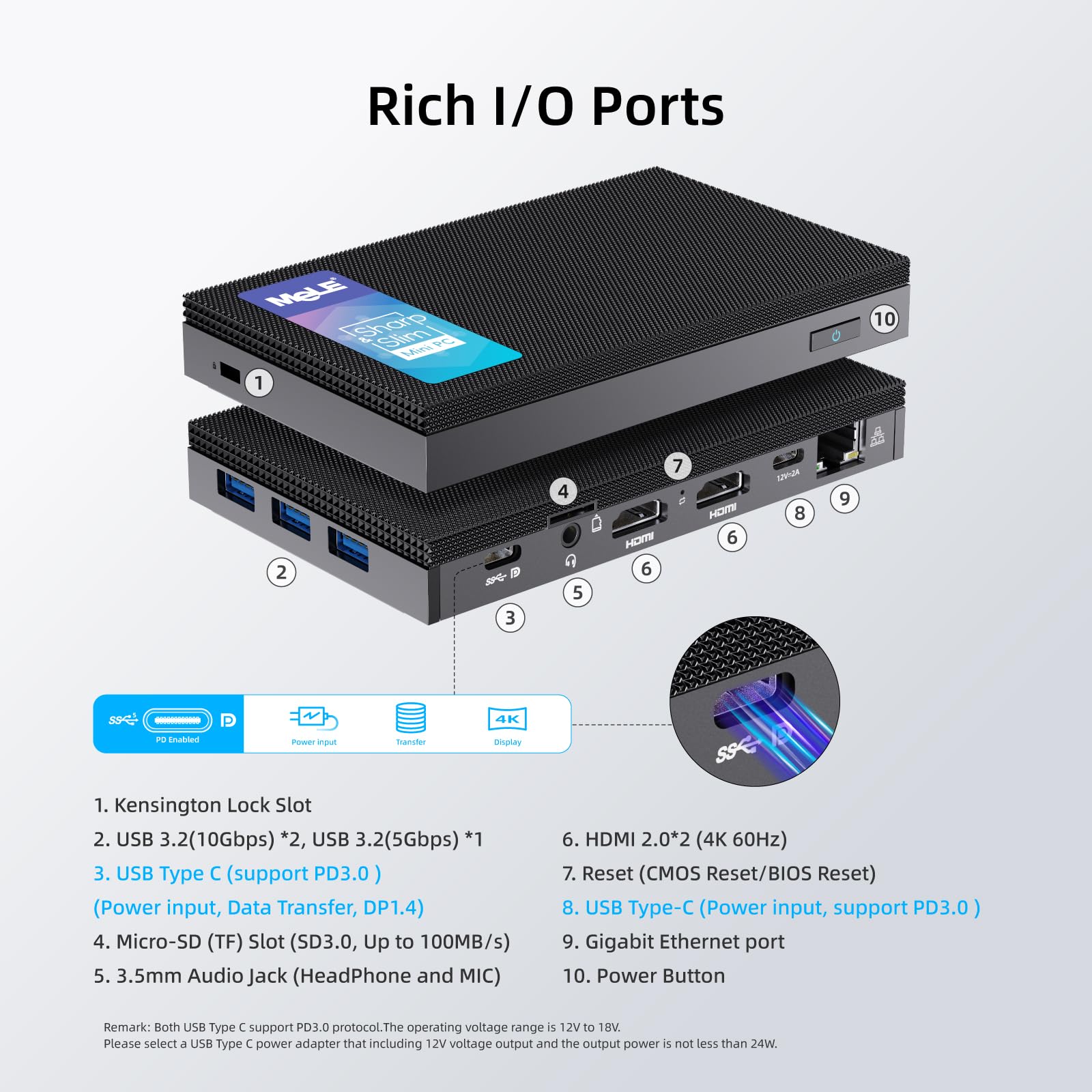 Foto 6 pulgar | Mini Pc Mele Quieter3c Celeron N5105 Sin Ventilador De 8 Gb De Ram 256 Gb - Venta Internacional.