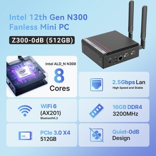 Foto 6 | Mini Pc Minix Neo Z300-0db Windows 11 Pro Intel N300 De 16 Gb/512 Gb - Venta Internacional.