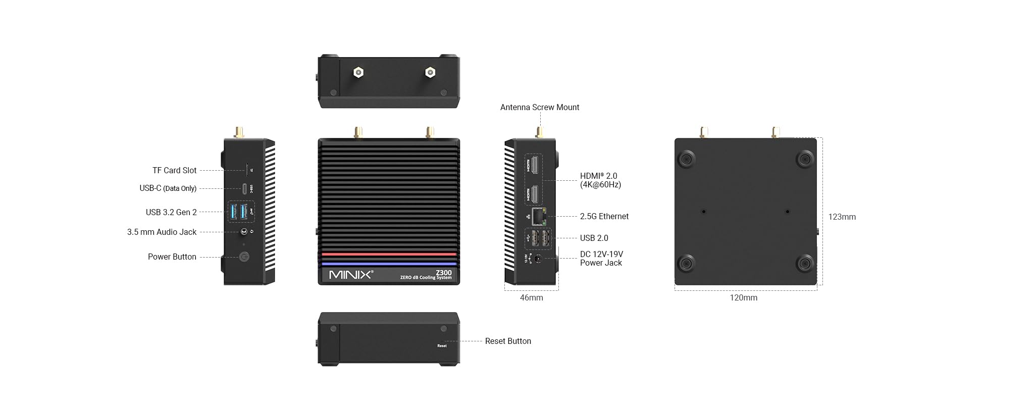 Foto 7 | Mini Pc Minix Neo Z300-0db Windows 11 Pro Intel N300 De 16 Gb/512 Gb - Venta Internacional.