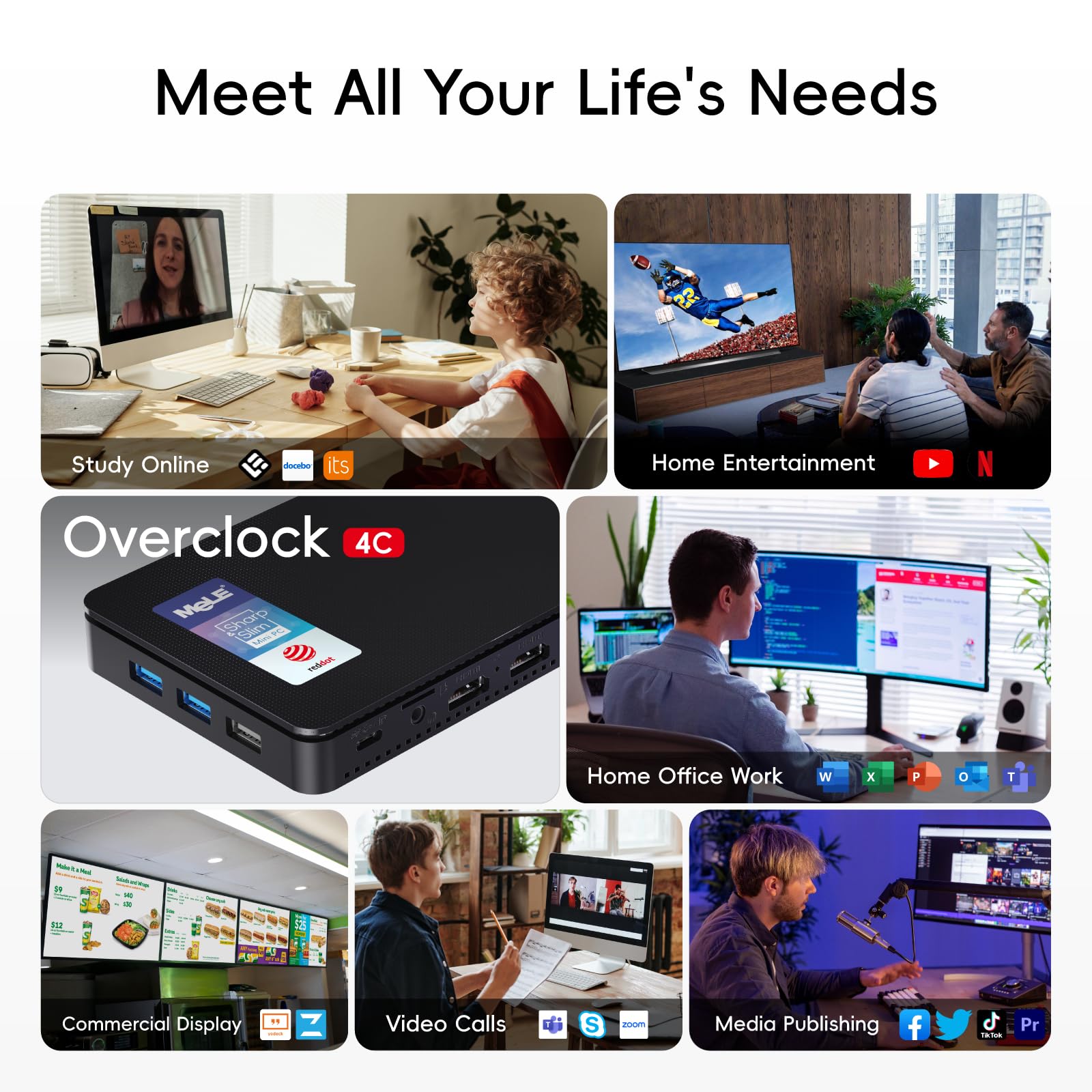 Foto 6 | Mini Pc Mele 2024 Reddot Winner Overclock4c N100 32 Gb/512 Gb - Venta Internacional.