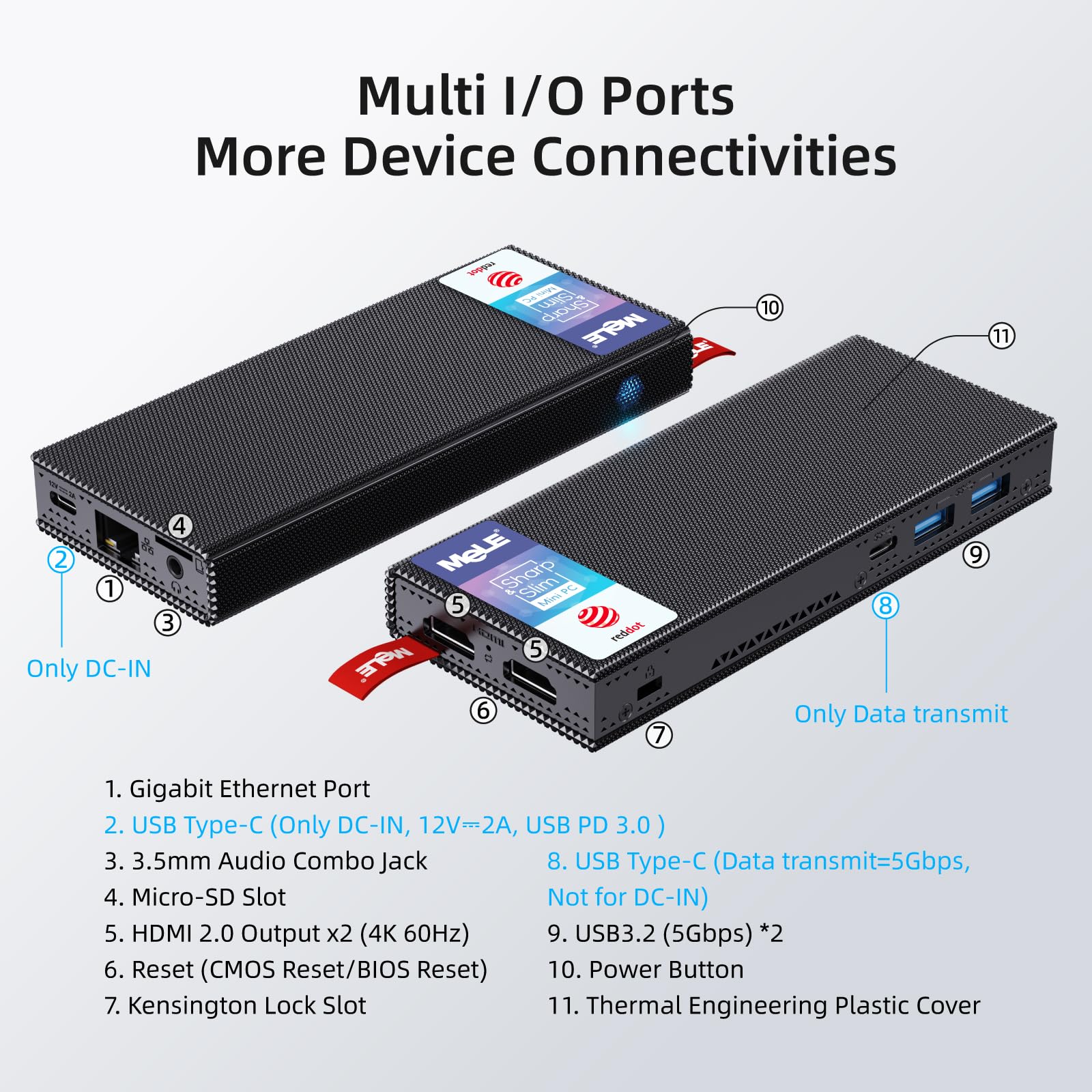 Foto 6 pulgar | Mini Pc Stick Mele Pcg02 Pro J4125 De 8 Gb/128 Gb Hdmi X2 Usb-c - Venta Internacional.