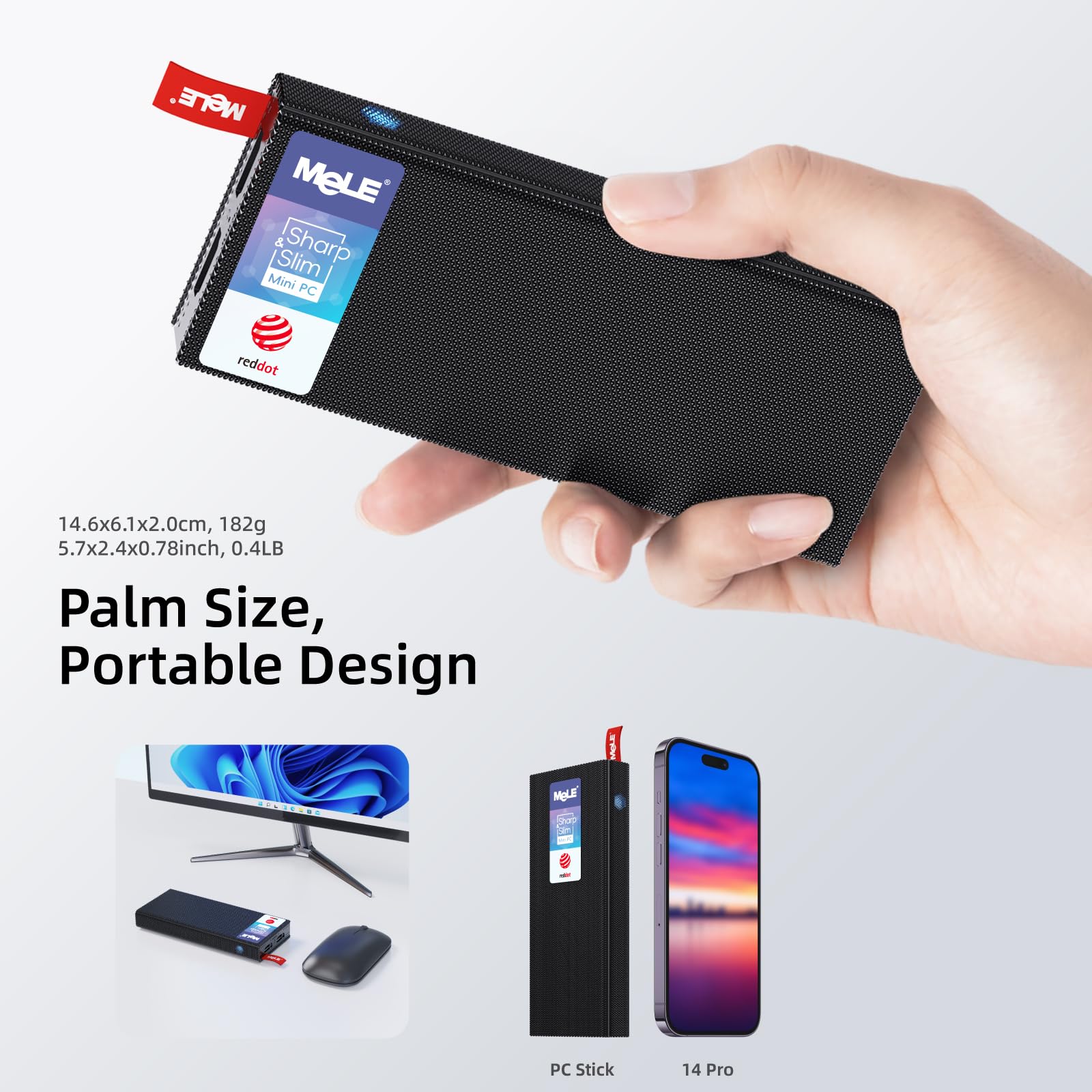 Foto 7 pulgar | Mini Pc Stick Mele Pcg02 Pro J4125 De 8 Gb/128 Gb Hdmi X2 Usb-c - Venta Internacional.