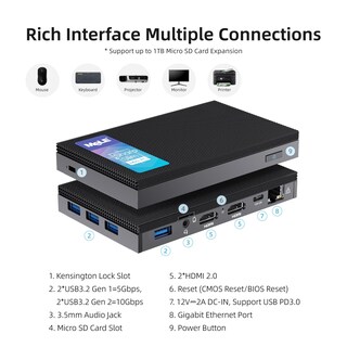 Foto 2 | Mini Pc Mele Quieter3q Celeron N5105 Sin Ventilador 16 Gb 512 Gb 4k @60 - Venta Internacional