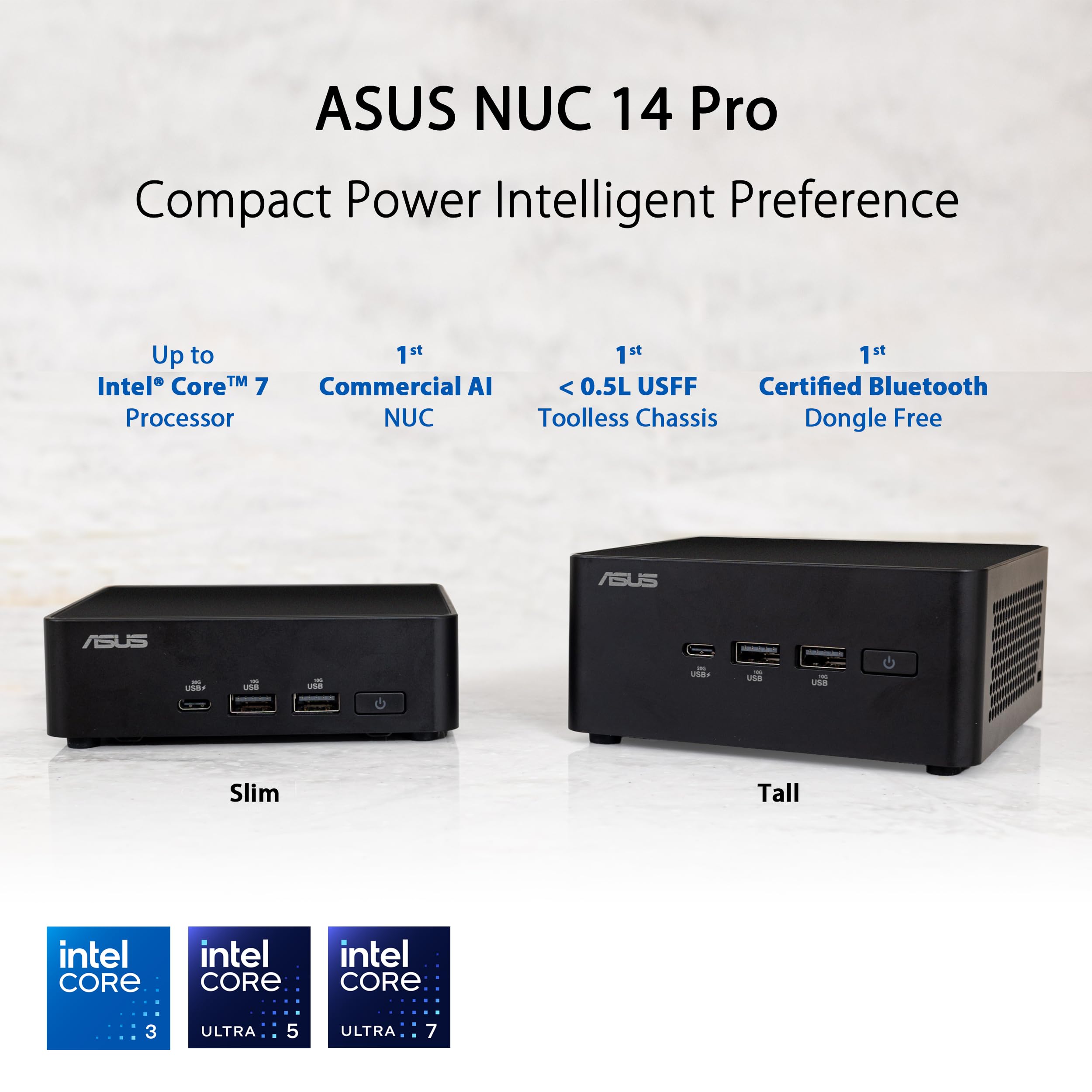 Foto 3 pulgar | Mini Pc Asus Nuc 14 Pro Slim Barebone Intel Core 3 100u - Venta Internacional.