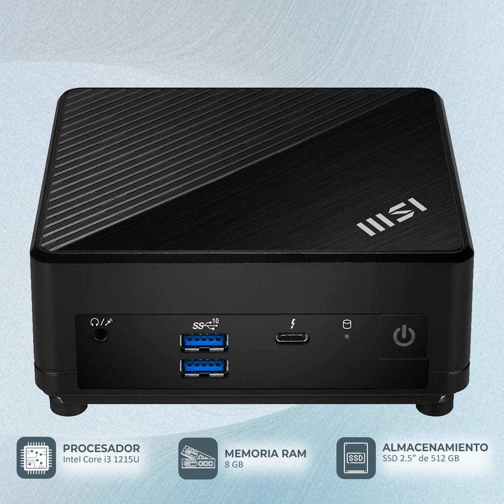 Foto 3 pulgar | Computadora Msi Cubi 5 12m Core I3 1215u 8gb 512gb Ssd W11 Home Cubi512m-i38g512