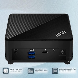 Foto 2 | Computadora Msi Cubi 5 12m Core I3 1215u 8gb 512gb Ssd W11 Home Cubi512m-i38g512