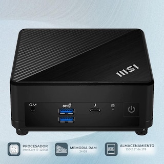 Foto 2 | Computadora Msi Cubi 5 12m Core I7 1255u 24gb 1tb Ssd W11 Home Cubi512m-i724g1tb