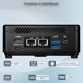 Foto 4 | Computadora Msi Cubi 5 12m Core I7 1255u 24gb 1tb Ssd W11 Home Cubi512m-i724g1tb