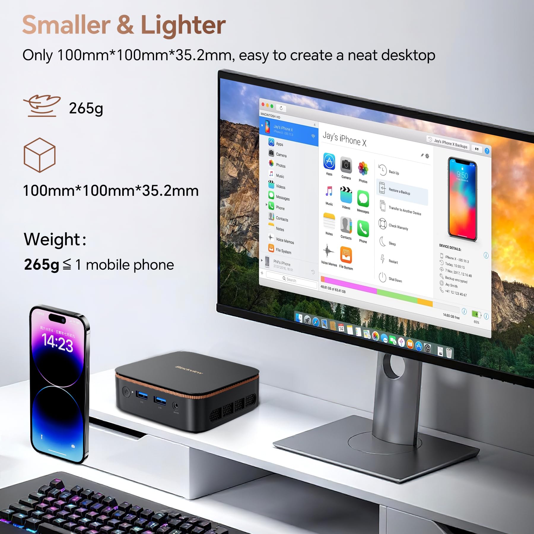 Foto 3 pulgar | Mini Pc Blackview Mp20 W-11 Pro Intel N150 16 Gb Ram 512 Gb Ssd - Venta Internacional.